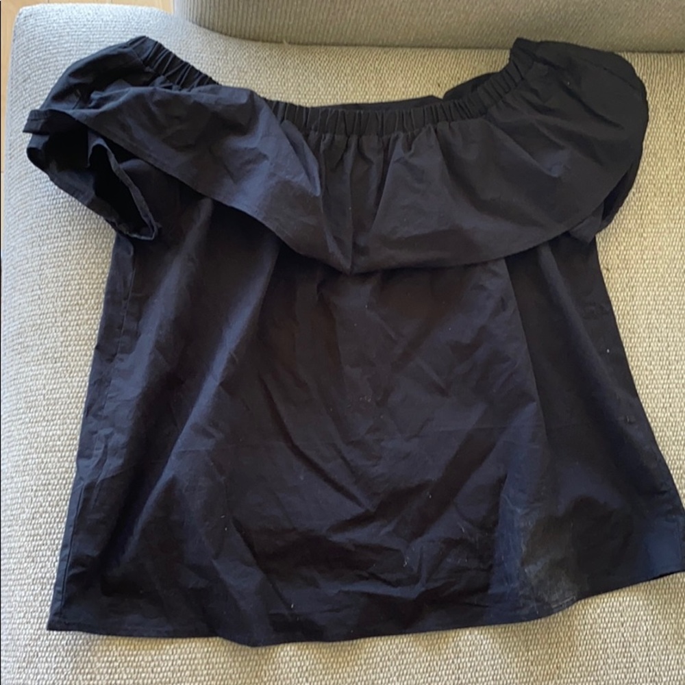 Off the shoulder black top! Size large